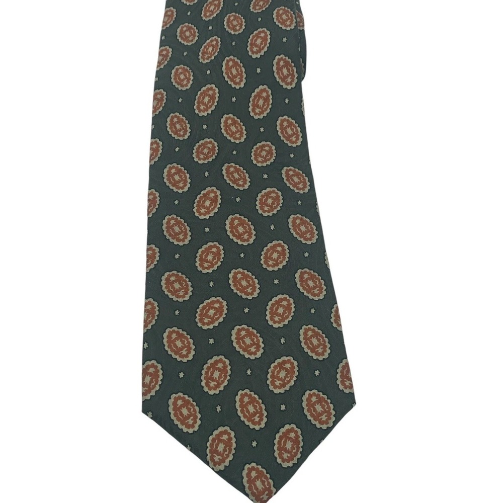 Tiffany & Co. Made In Italy Brown Paisley Sz 57"x3.5" Silk Tie (TA6) EUC